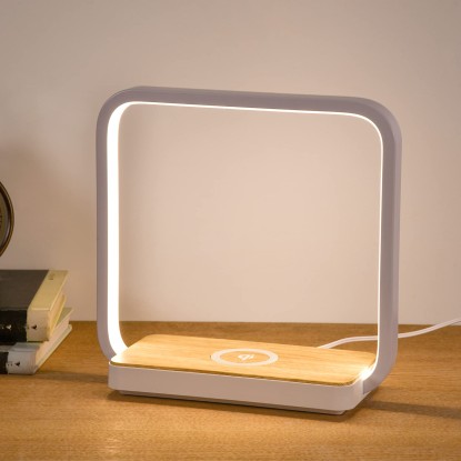Bedside Lamp Qi Charger LED Desk Lamp